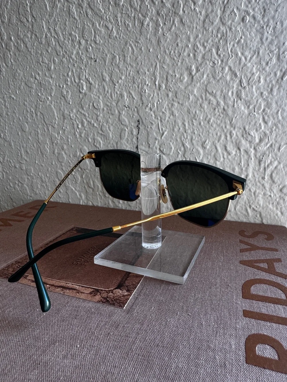 Ray-Ban Polarized Clubmaster Sunglasses in Dark Green
